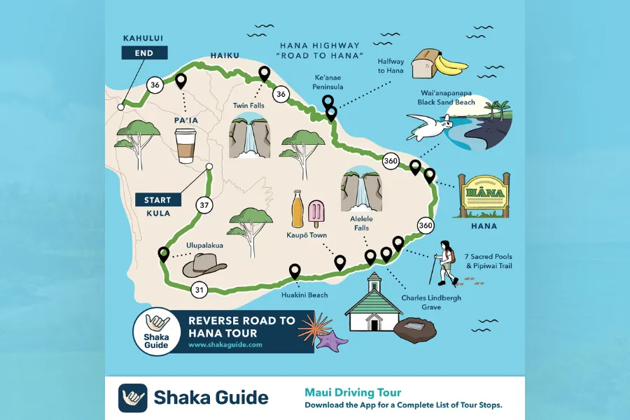reverse road to hana map