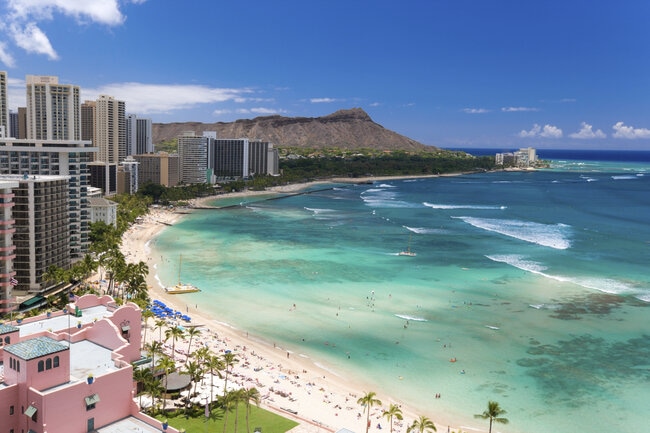 waikiki beach on a sunny day