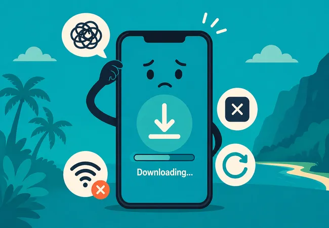 My download is stuck in download queue/processing. What should I do?