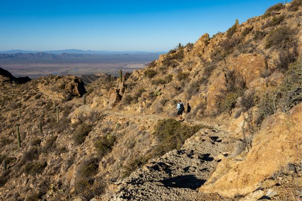 Hugh Norris Trail, Kings Canyon Trail to Wasson Peak