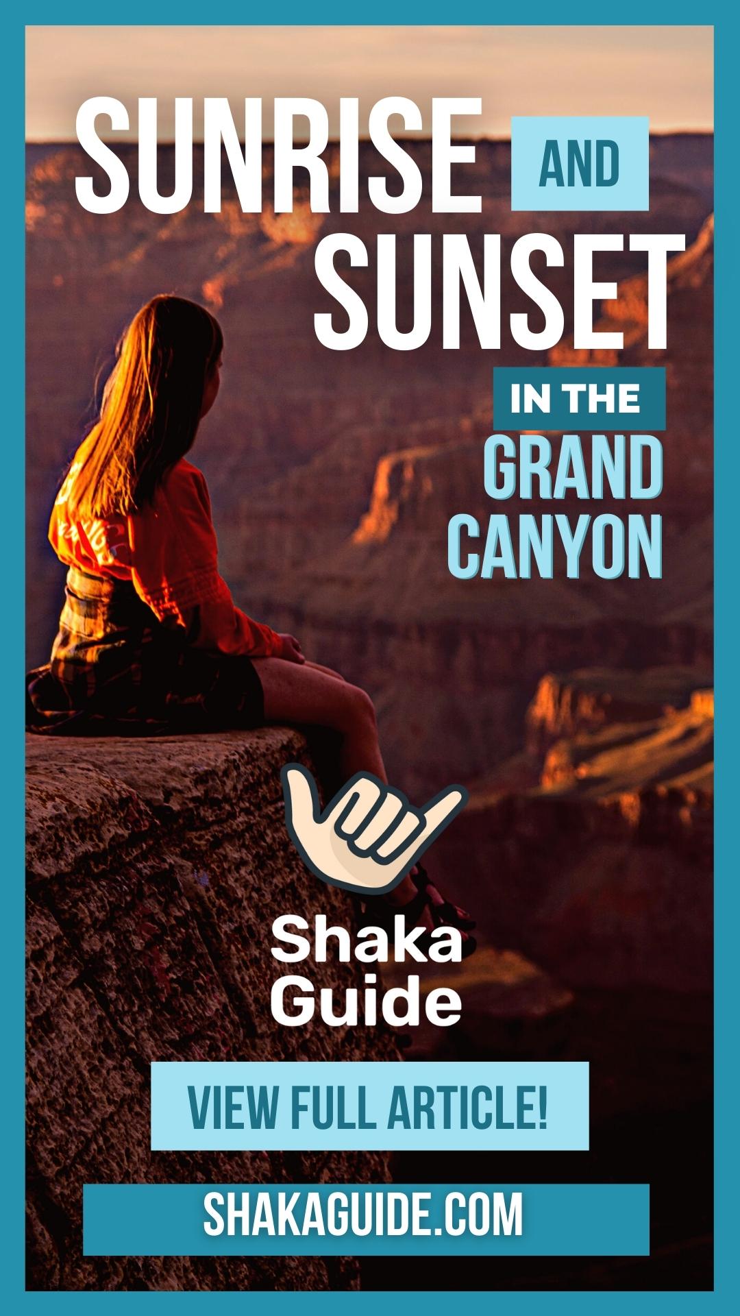 pinterest pin about the sunset in grand canyon