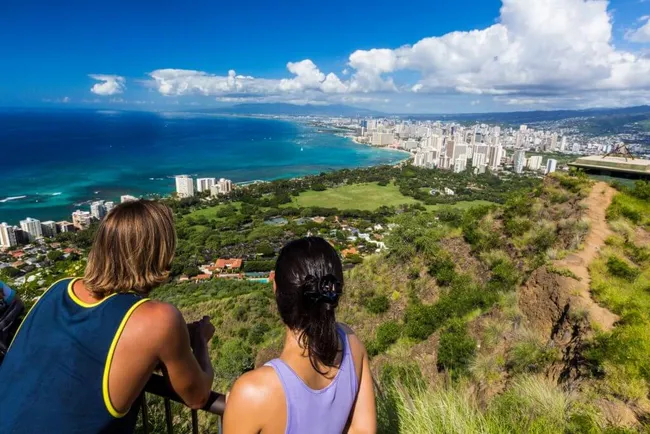 overview of oahu from diamond head