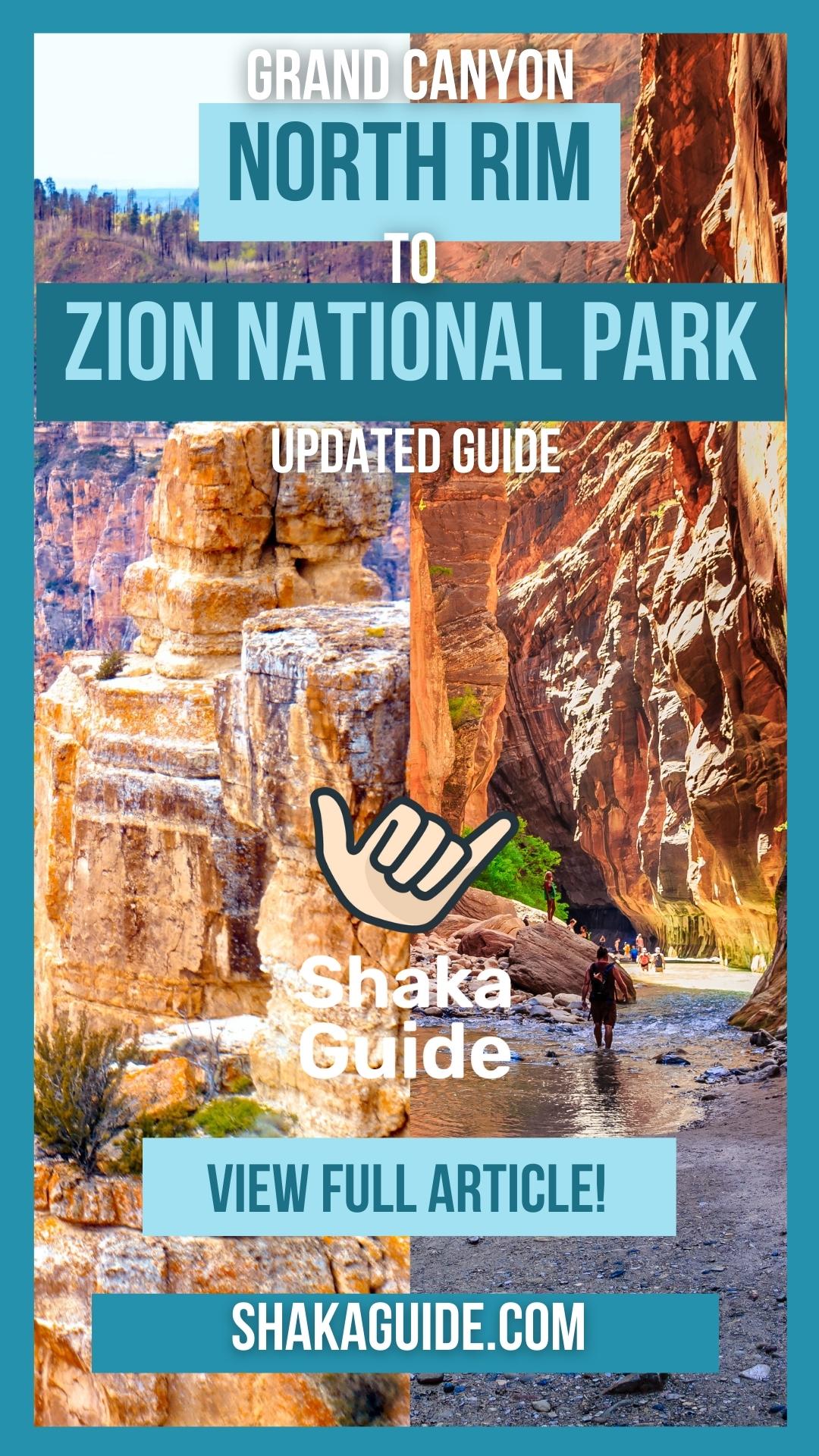 shakaguide pin with grand canyon and zion on the background