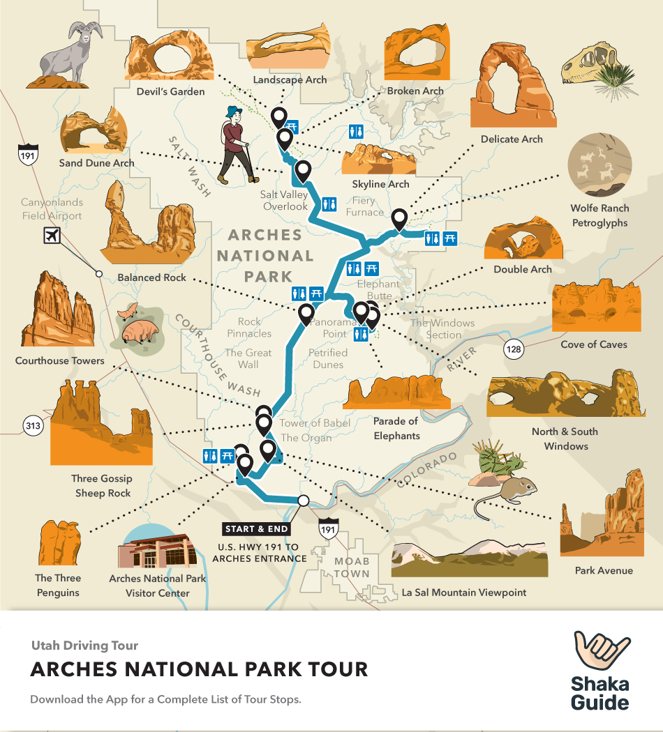 Arches National Park Map