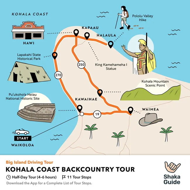 kohala coast tour map