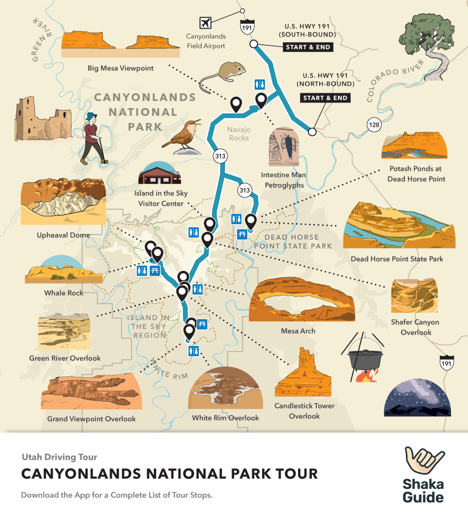 Utah Mighty 5 Maps - 5 Maps with Points of Interest