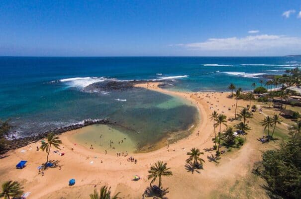 poipu beach kauai rainbow