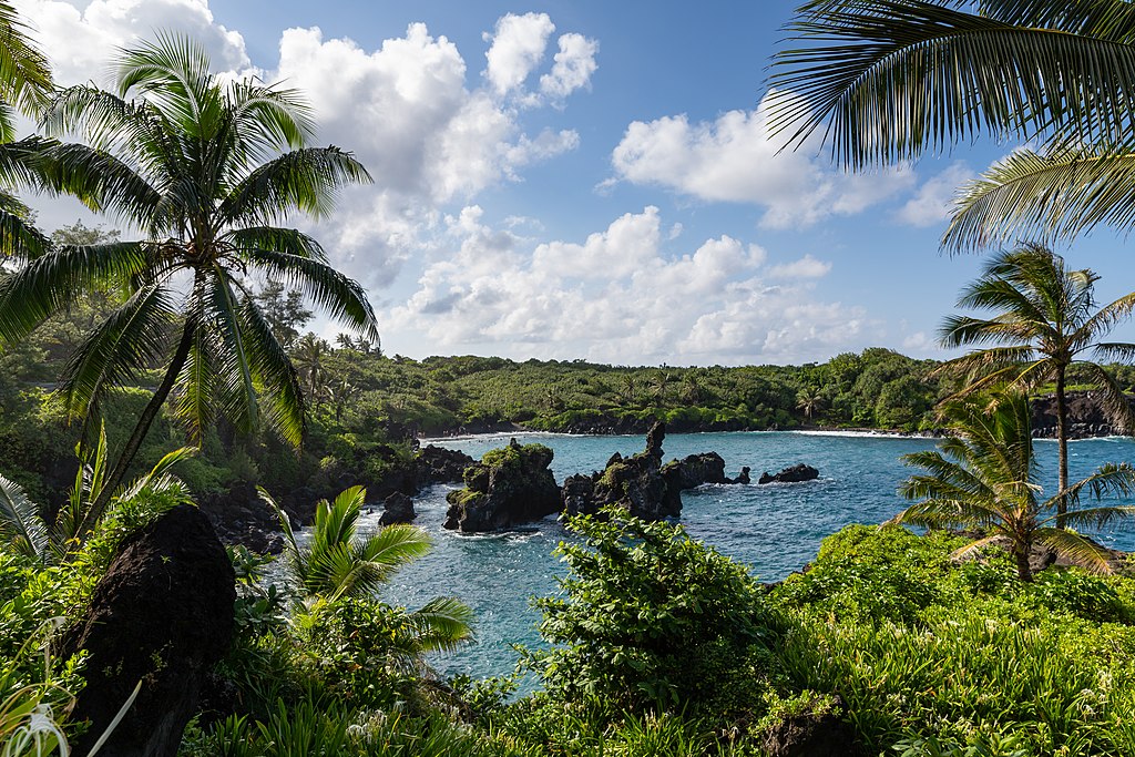 waianapanapa black sand beach, Maui