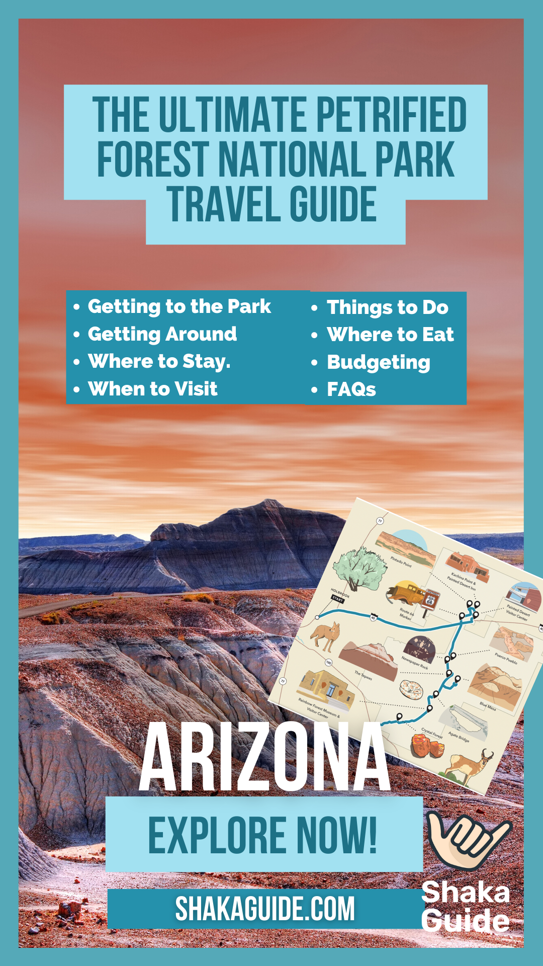 petrified forest national park pin