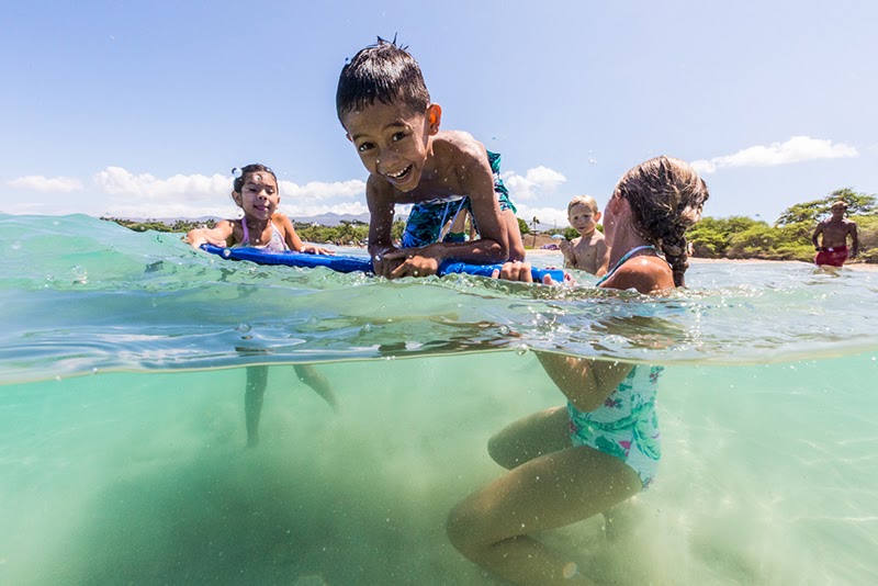 kid on a surfboard