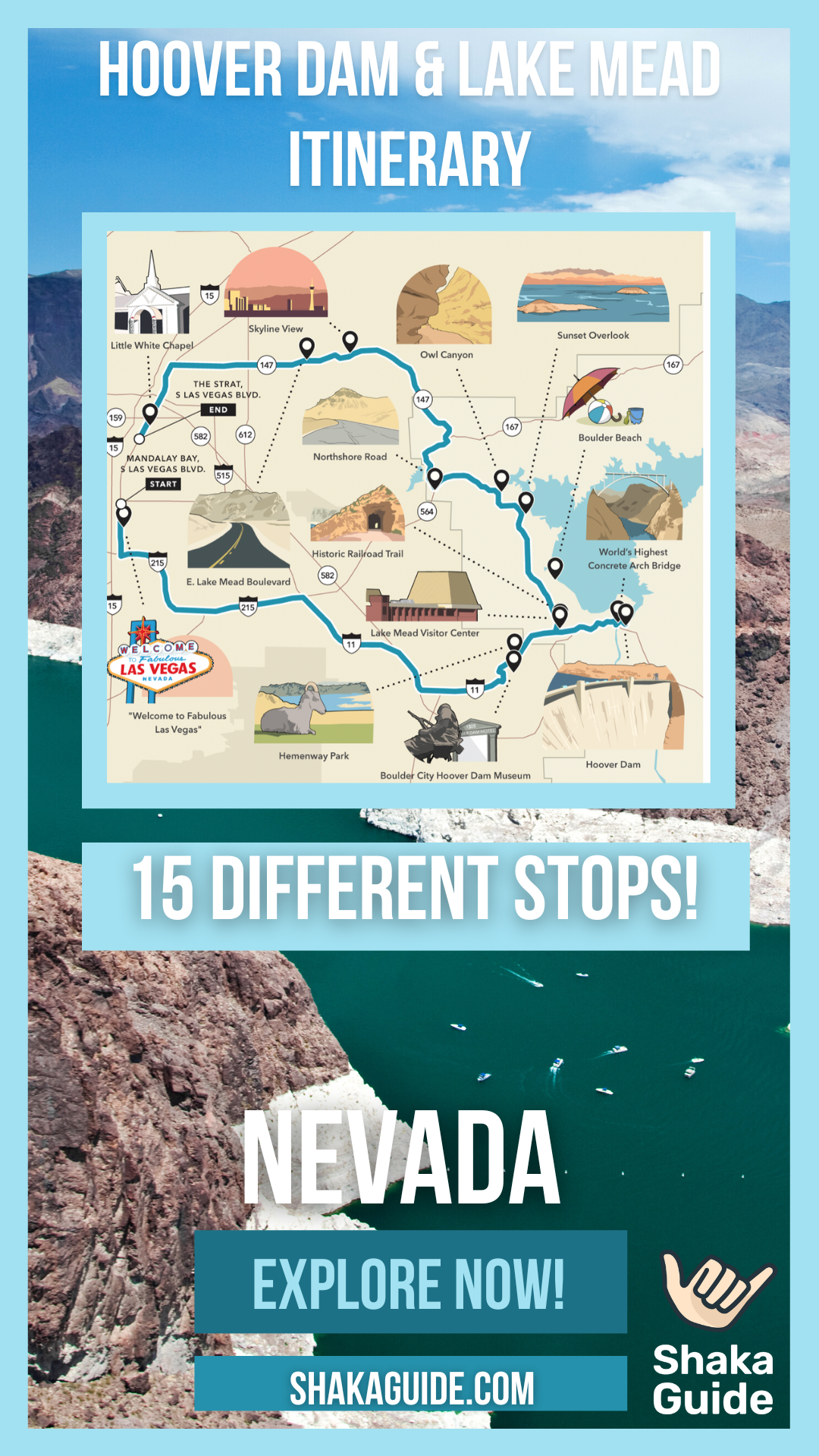 hoover dam itinerary pinterest pin