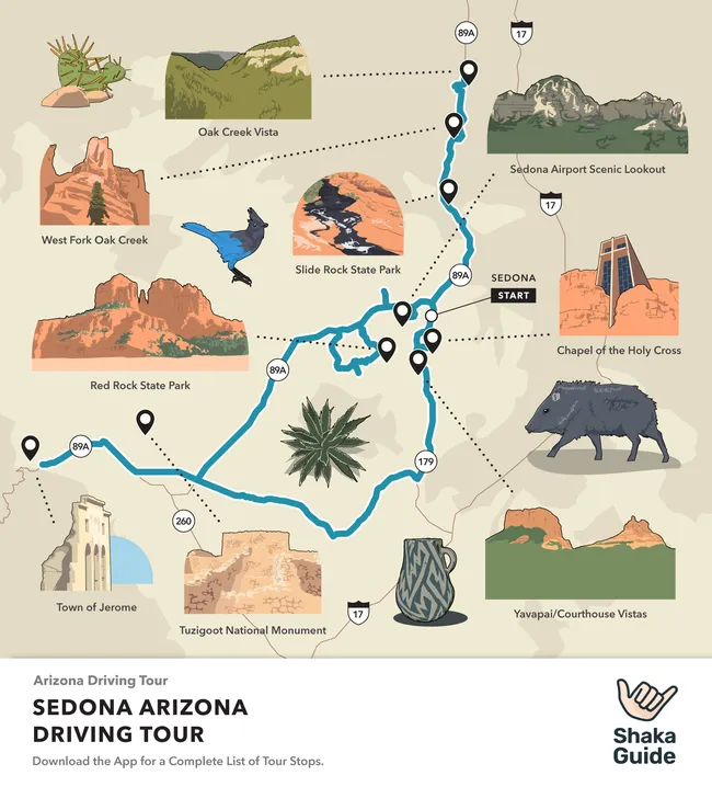 sedona tour map