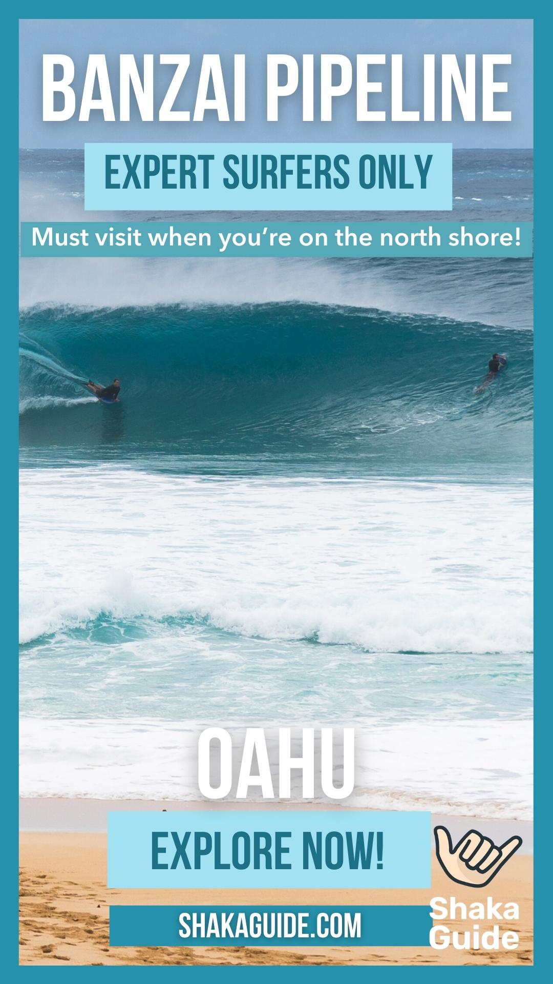 pinterest pin of banzai pipeline