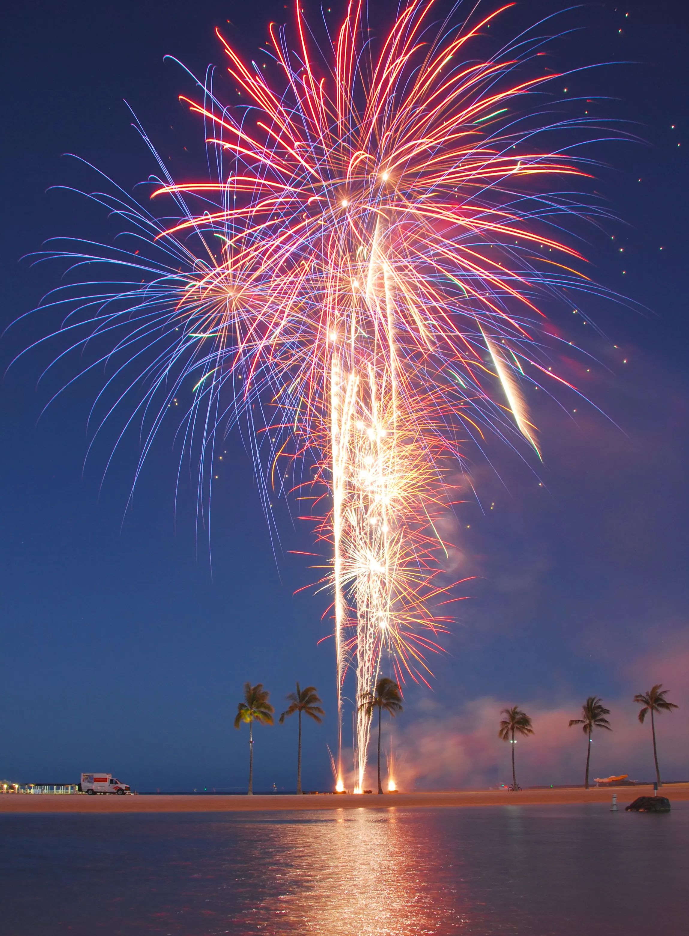 fireworks at night