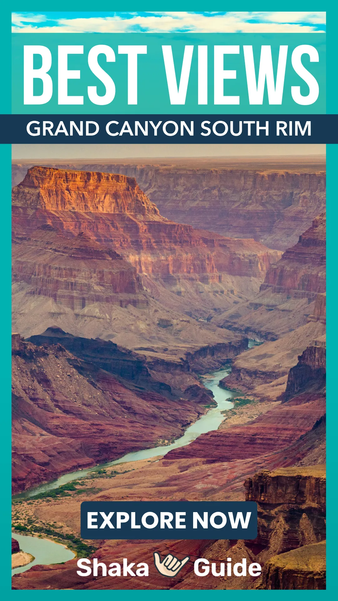 pinterest pin about the best views in south rim